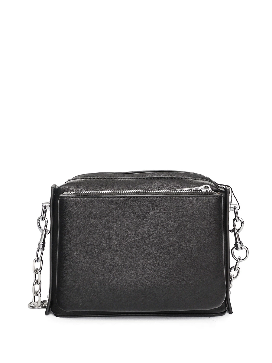 Черная сумка-кроссбоди с объемными карманами